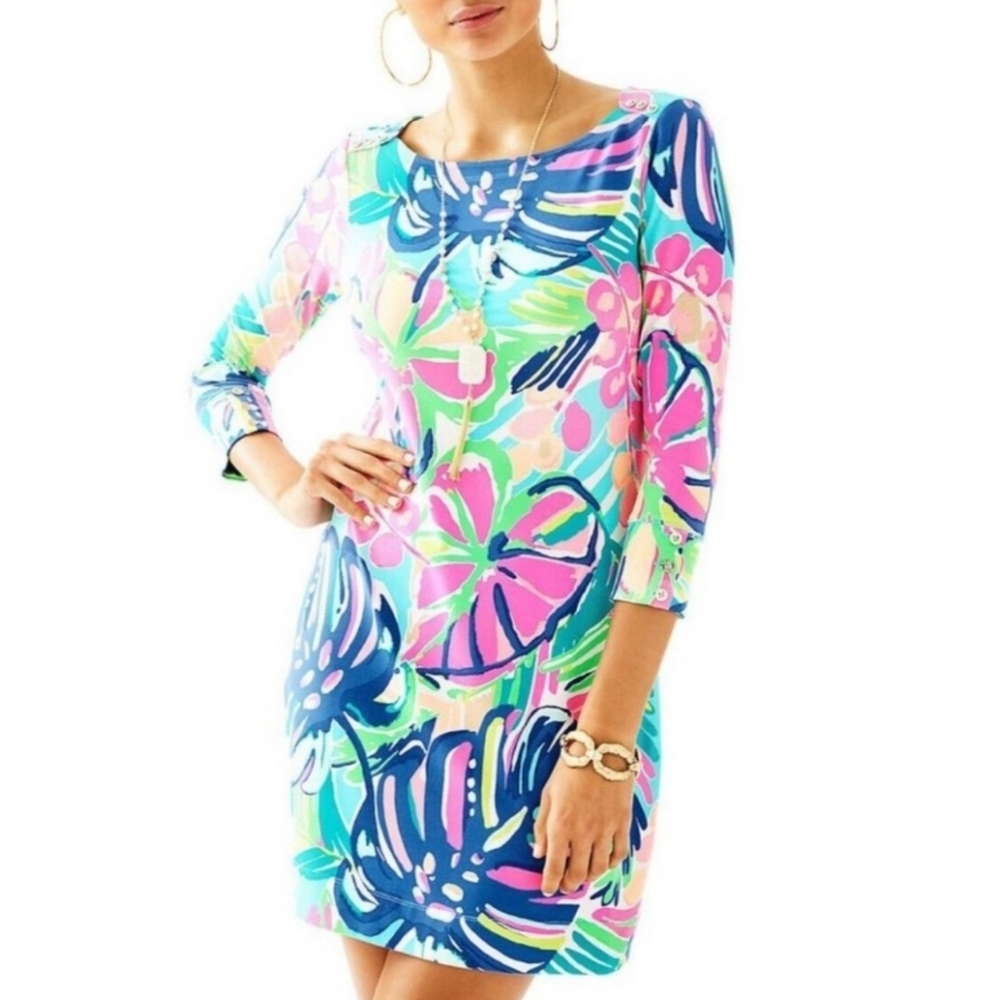 Lilly Pulitzer Sophie Dress Womens Small Exotic Garden UPF‎ 50+ Stretch S